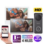 Kit Video Portero Hibrido HD 2 Monitores Wifi Hikvision DS-Kis313-P