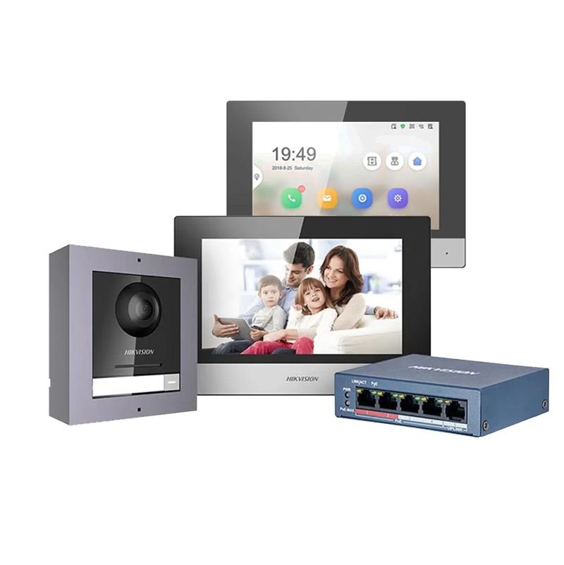HIKVISION_DS-KIS602_KIT2.jpg Kit Video Portero IP 2 Megapixeles 2 Monitores Wifi Hikvision ds-kis602 - Imagen 1