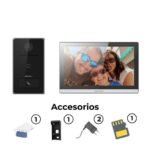Kit de Videoportero IP / Apertura de puerta con Tarjeta / Monitor Interior / WiFi / Pantalla Tactil de 7" T DS-KIS608-P